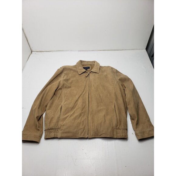 Vintage Daniel Cremieux Collection Men’s Tan Thick Cowhide Leather Jacket Sz XL